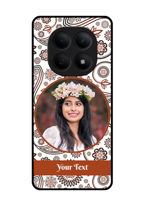 Poco M8 5G Custom Glass Phone Case - Abstract Flower Design