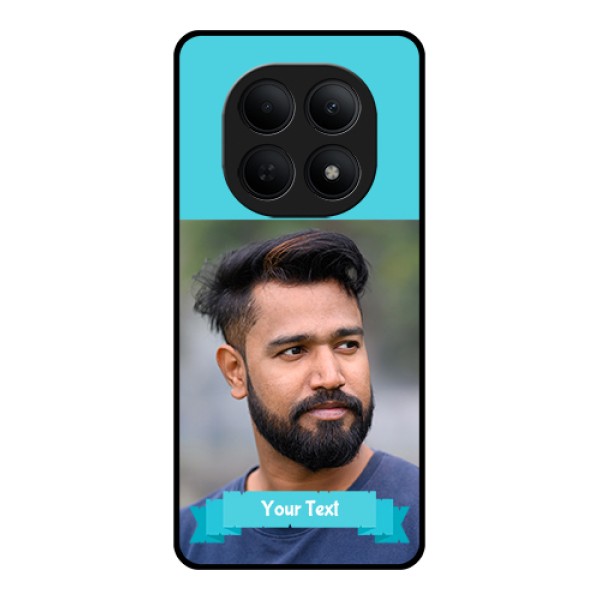 Poco M8 5G Custom Glass Phone Case - Blue Color Design Poco M8 5G Custom Glass Phone Case - Blue Color Design