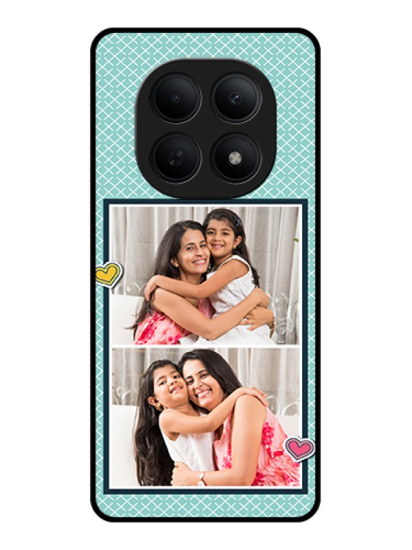 Custom Poco M8 5G Custom Glass Phone Case - 2 Image Holder With Pattern Design