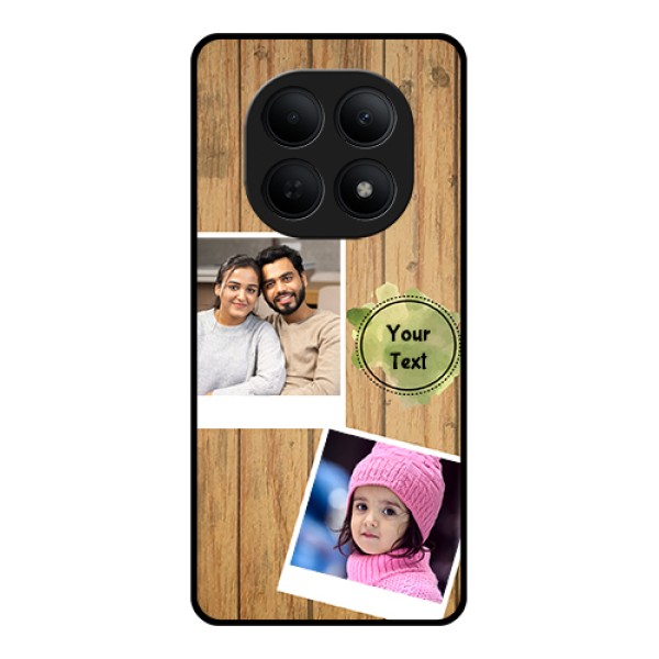 Poco M8 5G Custom Glass Phone Case - Wooden Texture Design