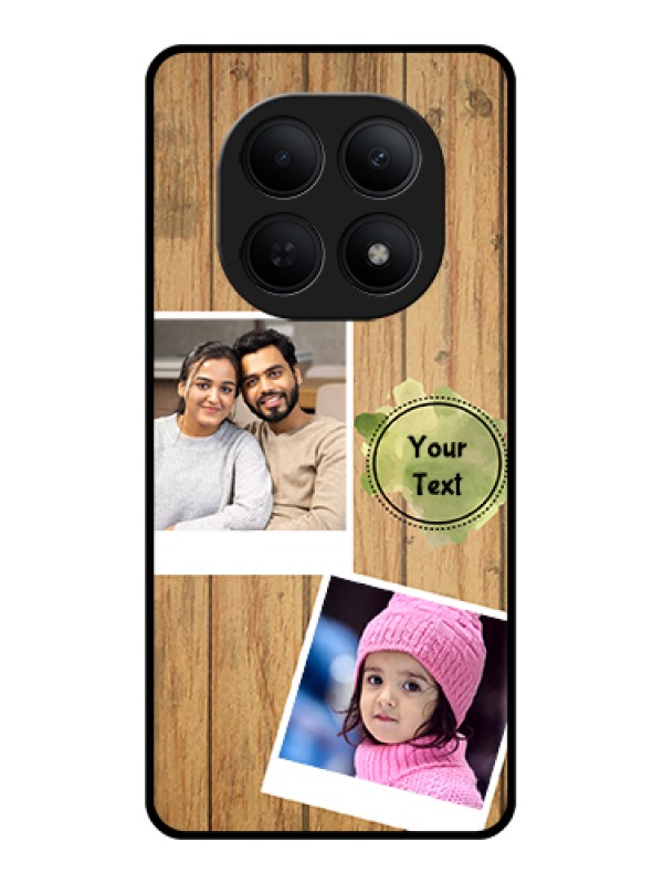 Custom Poco M8 5G Custom Glass Phone Case - Wooden Texture Design