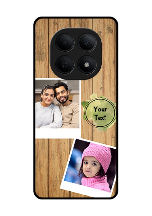 Poco M8 5G Custom Glass Phone Case - Wooden Texture Design