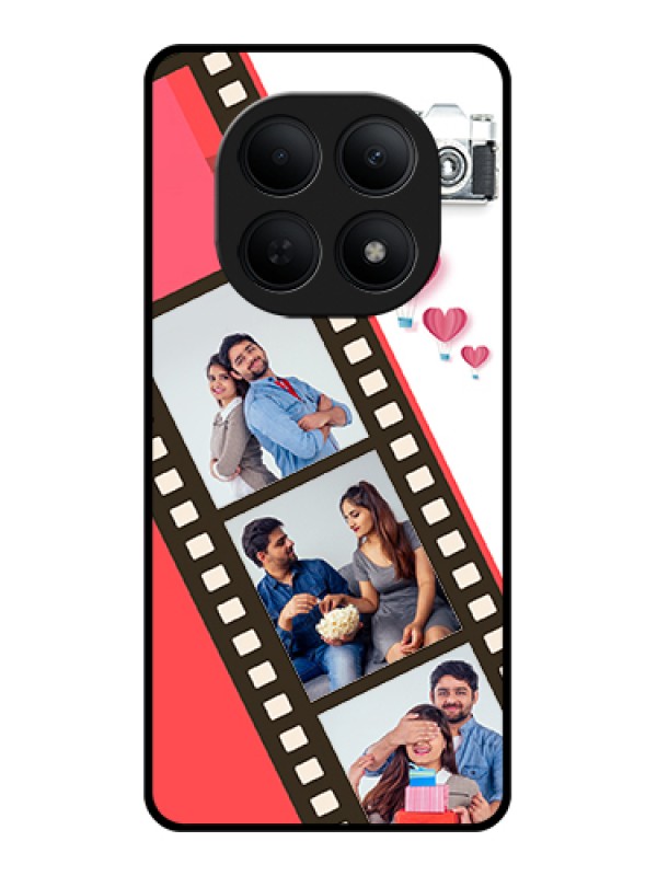 Custom Poco M8 5G Custom Glass Phone Case - 3 Image Holder With Film Reel