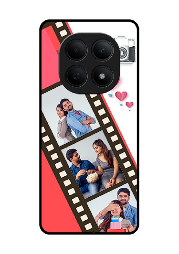 Poco M8 5G Custom Glass Phone Case - 3 Image Holder With Film Reel