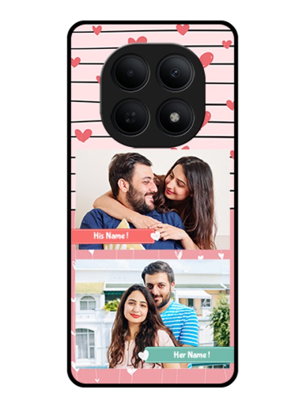 Custom Poco M8 5G Custom Glass Phone Case - Photo With Heart Design
