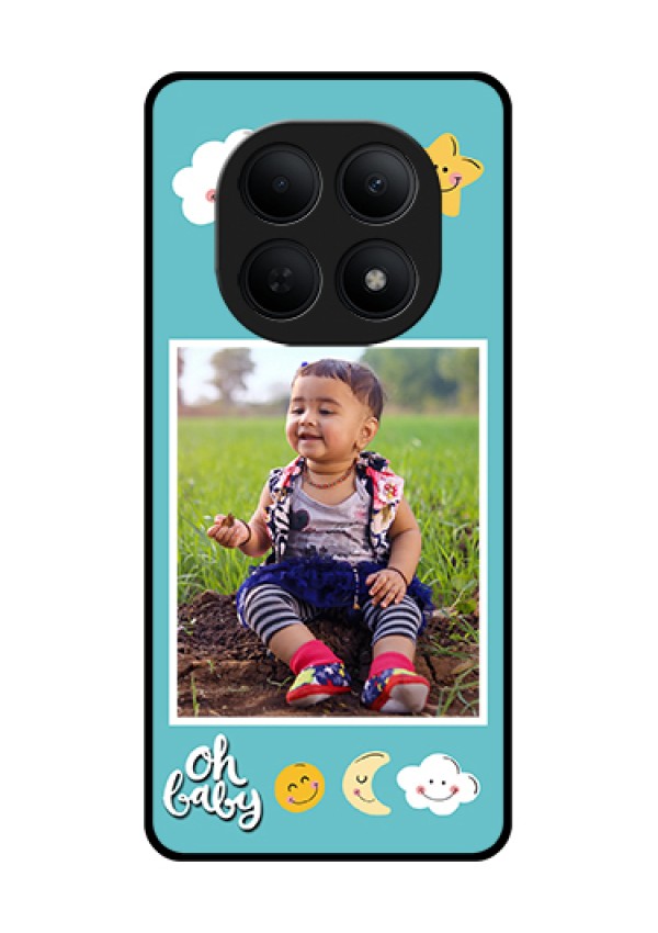 Poco M8 5G Custom Glass Phone Case - Smiley Kids Stars Design