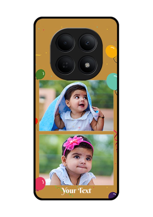 Poco M8 5G Custom Glass Phone Case - Image Holder With Birthday Celebrations Design