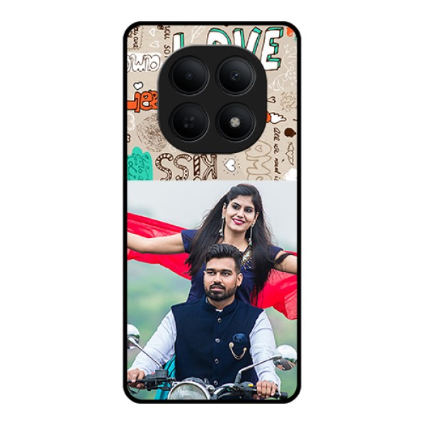 Poco M8 5G Custom Glass Phone Case - Love Doodle Pattern
