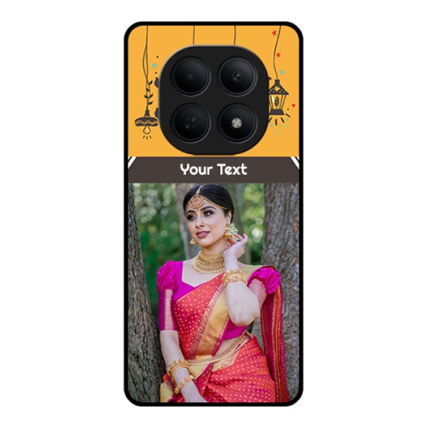 Poco M8 5G Custom Glass Phone Case - With Family Picture And Icons Poco M8 5G Custom Glass Phone Case - With Family Picture And Icons