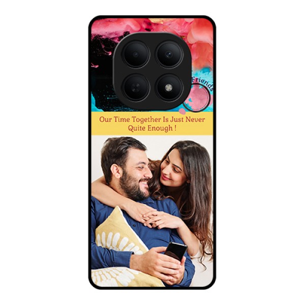 Poco M8 5G Custom Glass Phone Case - Quote With Acrylic Painting Design