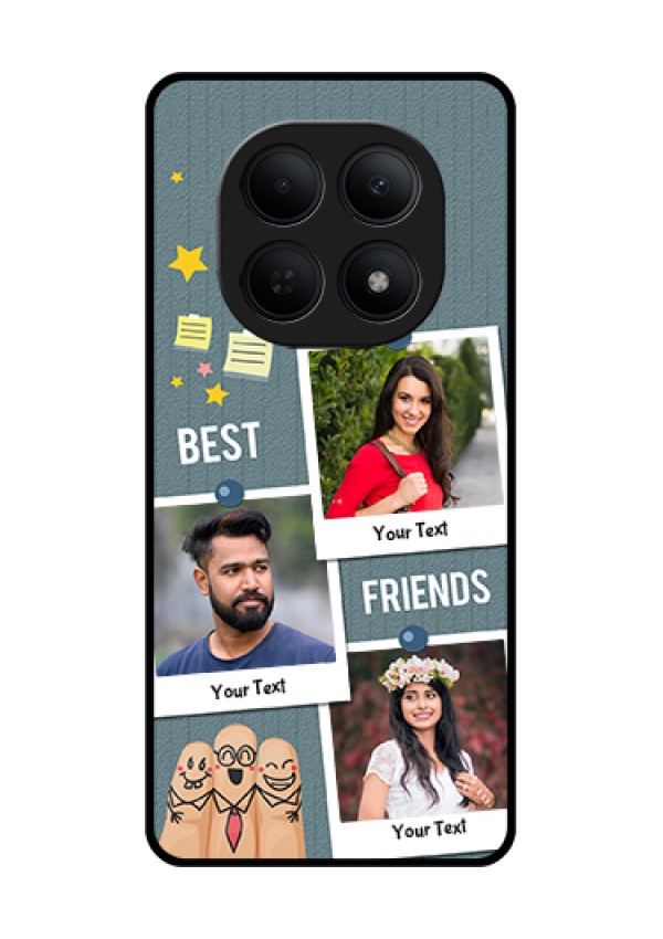 Poco M8 5G Custom Glass Phone Case - Sticky Frames And Friendship Design
