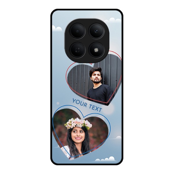 Poco M8 5G Custom Glass Phone Case - Blue Color Couple Design