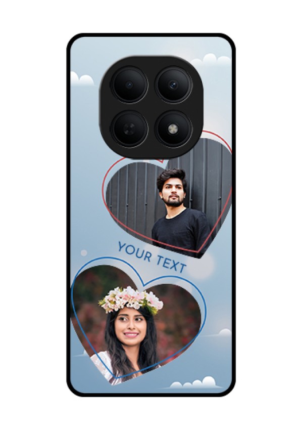 Poco M8 5G Custom Glass Phone Case - Blue Color Couple Design