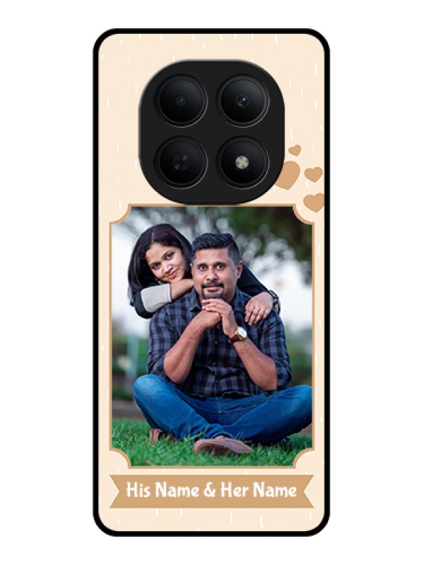Custom Poco M8 5G Custom Glass Phone Case - With Confetti Love Design