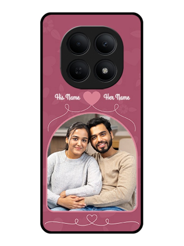 Custom Poco M8 5G Custom Glass Phone Case - Love Floral Design