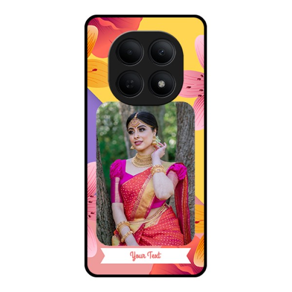 Poco M8 5G Custom Glass Phone Case - 3 Image With Vintage Floral Design Poco M8 5G Custom Glass Phone Case - 3 Image With Vintage Floral Design
