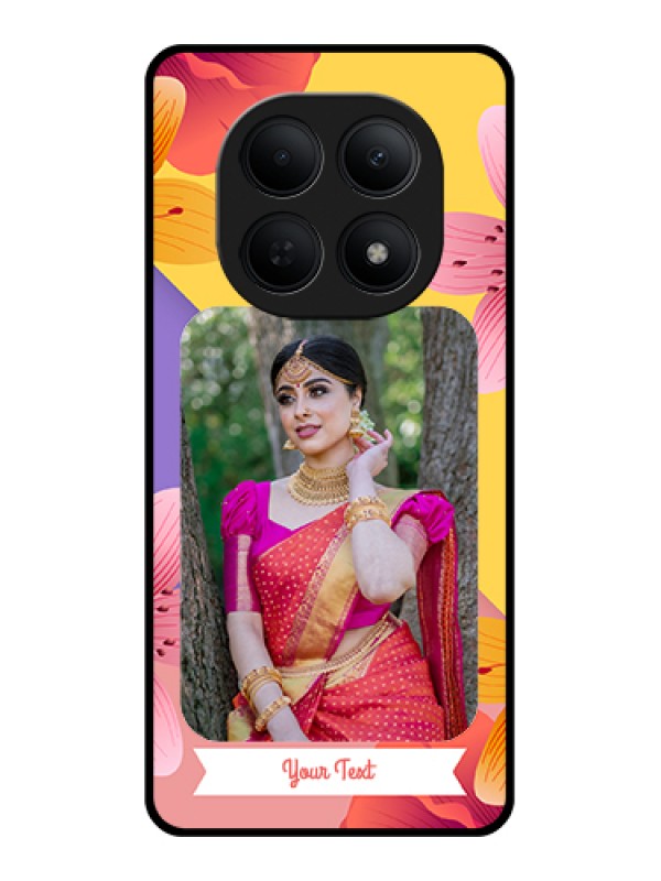 Custom Poco M8 5G Custom Glass Phone Case - 3 Image With Vintage Floral Design