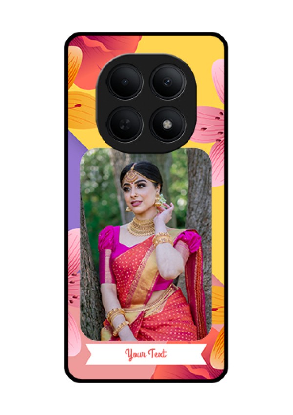 Poco M8 5G Custom Glass Phone Case - 3 Image With Vintage Floral Design