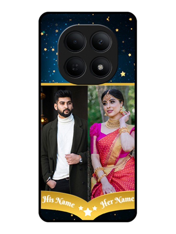 Custom Poco M8 5G Custom Glass Phone Case - Galaxy Stars Backdrop Design