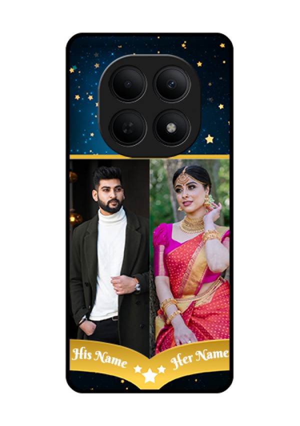 Poco M8 5G Custom Glass Phone Case - Galaxy Stars Backdrop Design