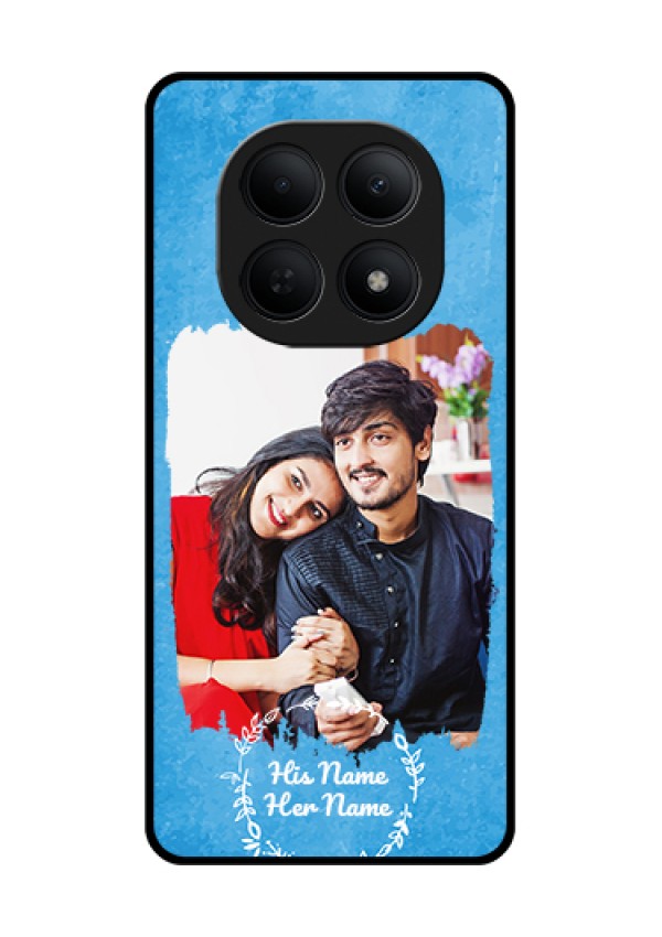 Poco M8 5G Custom Glass Phone Case - Blue Color Vintage Design
