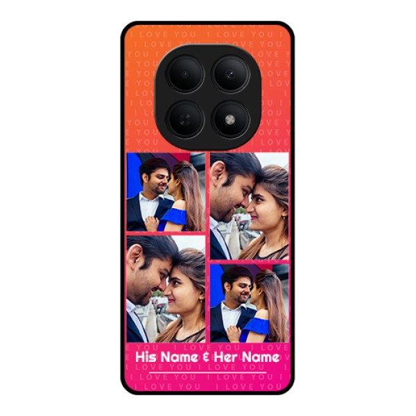 Poco M8 5G Custom Glass Phone Case - I Love You Pink Design