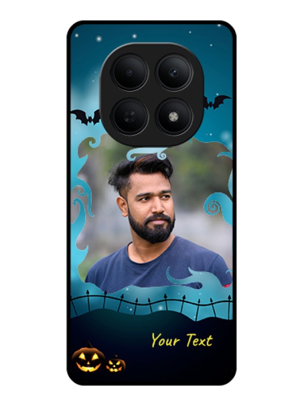 Custom Poco M8 5G Custom Glass Phone Case - Halloween Frame Design