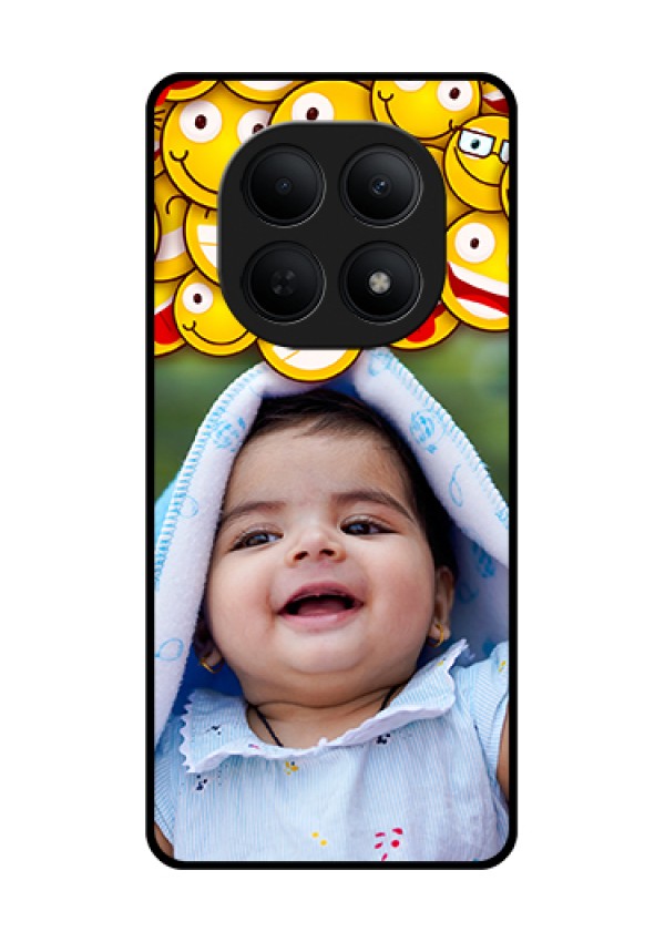 Poco M8 5G Custom Glass Phone Case - With Smiley Emoji Design