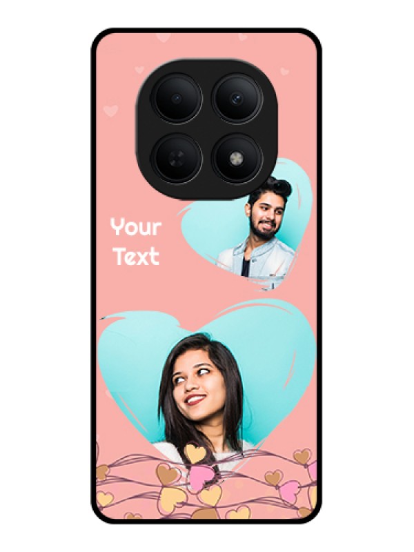 Custom Poco M8 5G Custom Glass Phone Case - Love Doodle Design