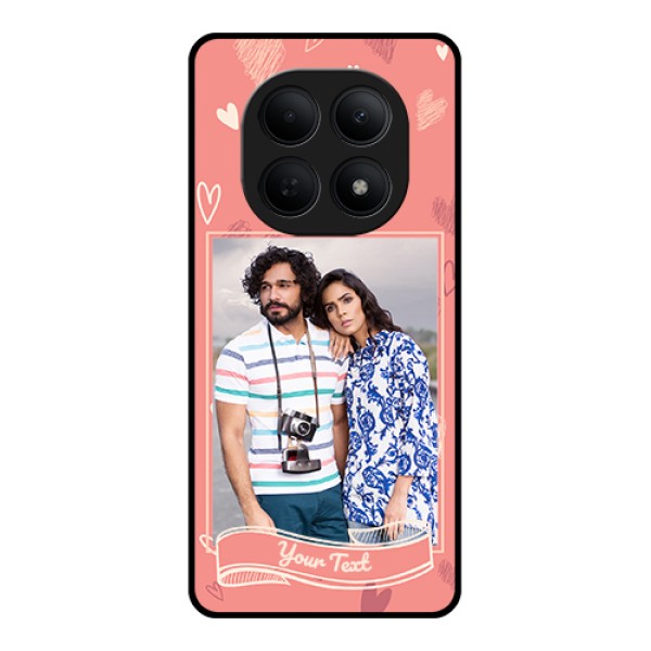 Poco M8 5G Custom Glass Phone Case - Love Doodle Art Design