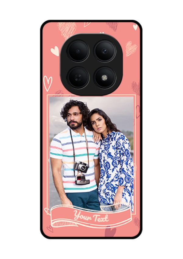 Poco M8 5G Custom Glass Phone Case - Love Doodle Art Design