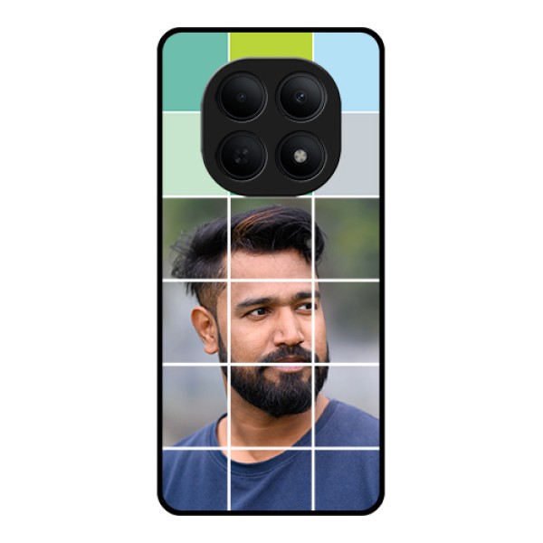 Poco M8 5G Custom Glass Phone Case - With White Box Pattern