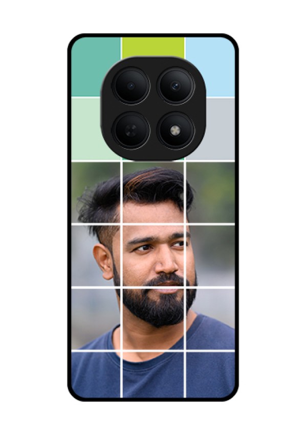 Poco M8 5G Custom Glass Phone Case - With White Box Pattern