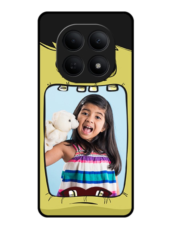 Custom Poco M8 5G Custom Glass Phone Case - Cartoon Monster Back Case Design