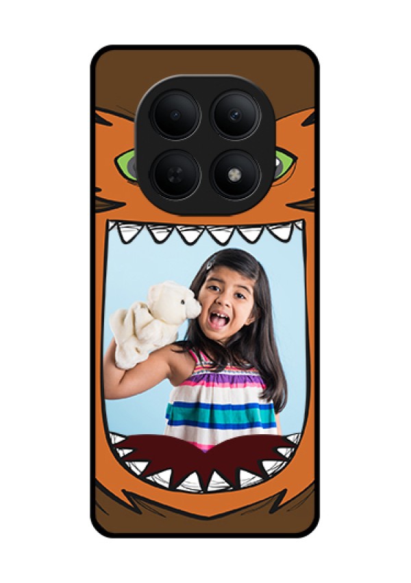 Poco M8 5G Custom Glass Phone Case - Owl Monster Back Case Design
