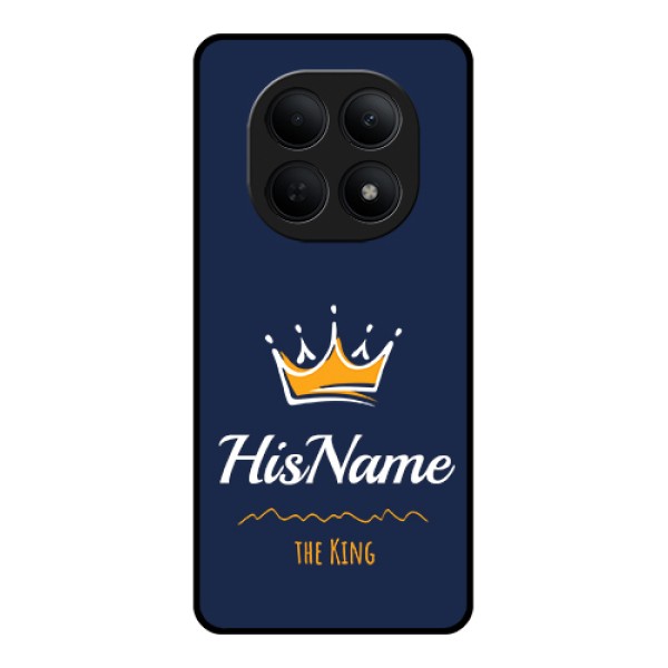 Poco M8 5G Custom Glass Phone Case - King With Name Design
