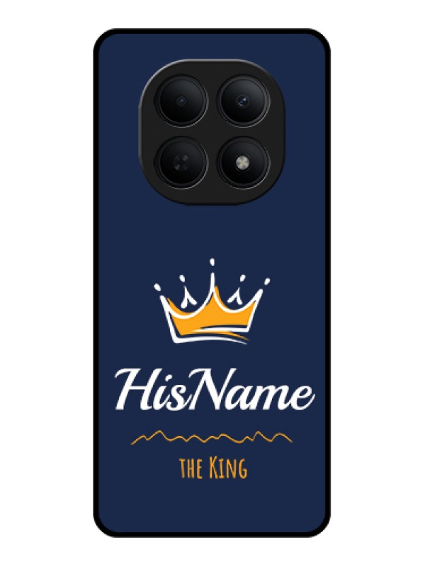 Custom Poco M8 5G Custom Glass Phone Case - King With Name Design