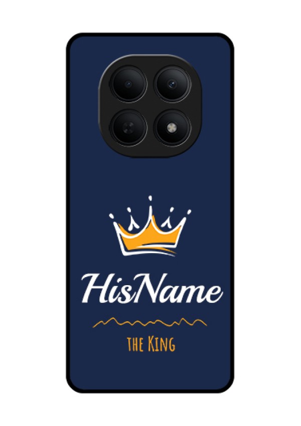 Poco M8 5G Custom Glass Phone Case - King With Name Design