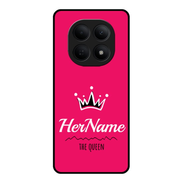 Poco M8 5G Custom Glass Phone Case - Queen With Name Design Poco M8 5G Custom Glass Phone Case - Queen With Name Design