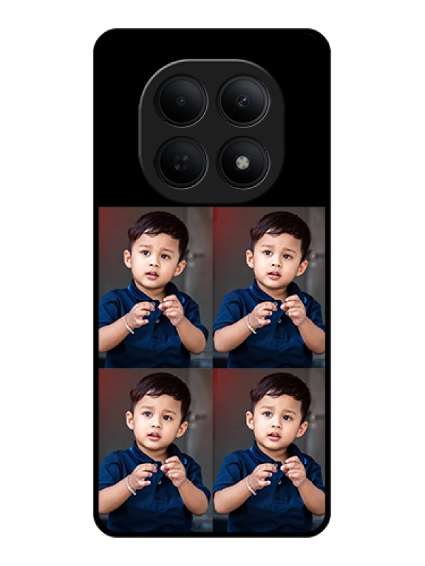 Custom Poco M8 5G Custom Glass Phone Case - 4 Image Holder Design