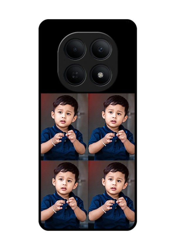 Poco M8 5G Custom Glass Phone Case - 4 Image Holder Design