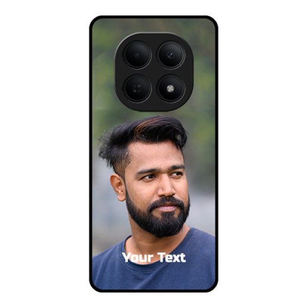 Poco M8 5G Custom Glass Phone Case - Photo With Text Design