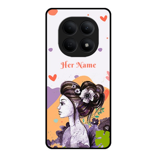 Poco M8 5G Custom Glass Phone Case - Woman And Nature Design