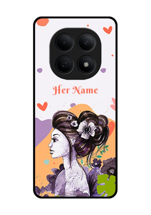 Poco M8 5G Custom Glass Phone Case - Woman And Nature Design