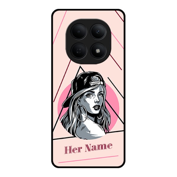 Poco M8 5G Custom Glass Phone Case - Rockstar Girl Design