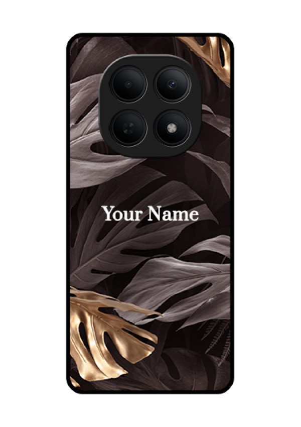 Poco M8 5G Custom Glass Phone Case - Wild Leaves Digital Paint Design