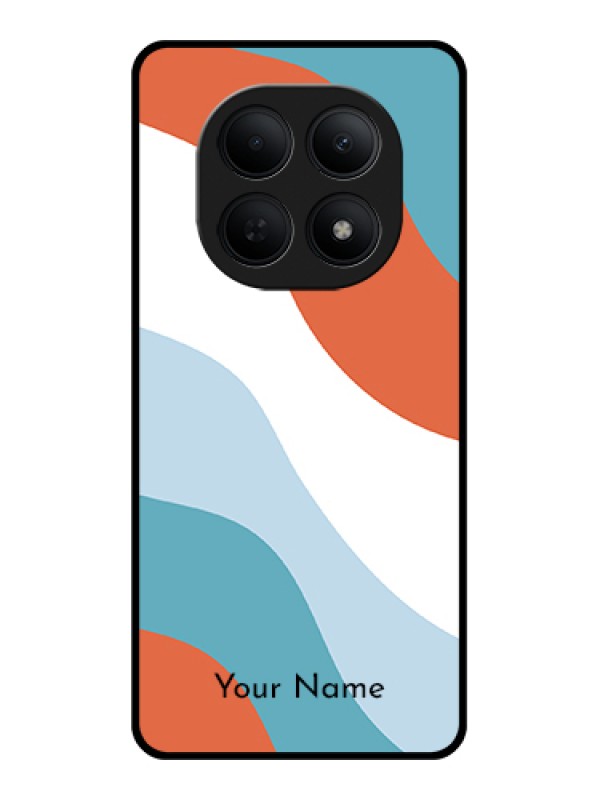 Custom Poco M8 5G Custom Glass Phone Case - Coloured Waves Design