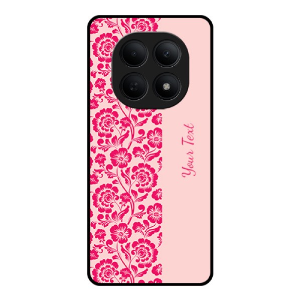 Poco M8 5G Custom Glass Phone Case - Attractive Floral Pattern Design