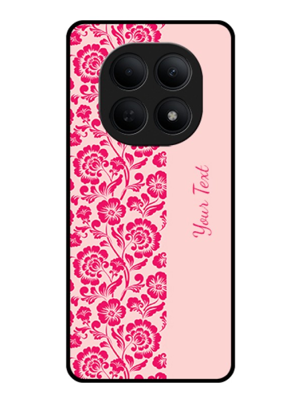 Custom Poco M8 5G Custom Glass Phone Case - Attractive Floral Pattern Design