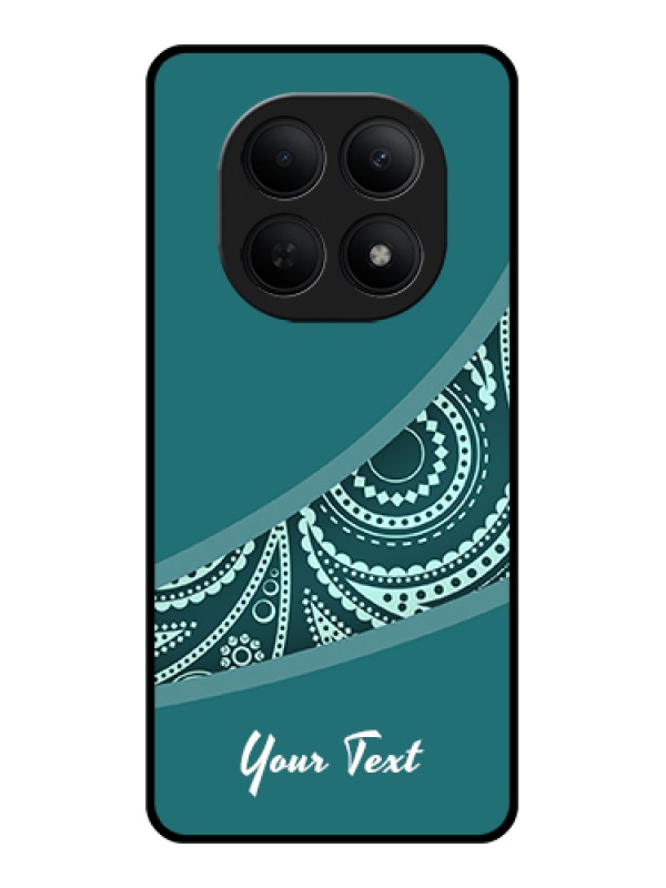 Custom Poco M8 5G Custom Glass Phone Case - Semi Visible Floral Design